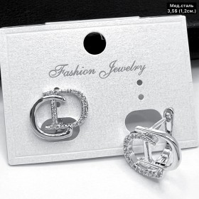 Сережки мед.сталь 10631 ( 1.2 см.)